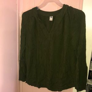 Dark green shirt. Good condition